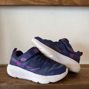 Skechers GOrun Elevate Sporty Spectacular Navy Hook & Loop Sneakers Kids 13.5